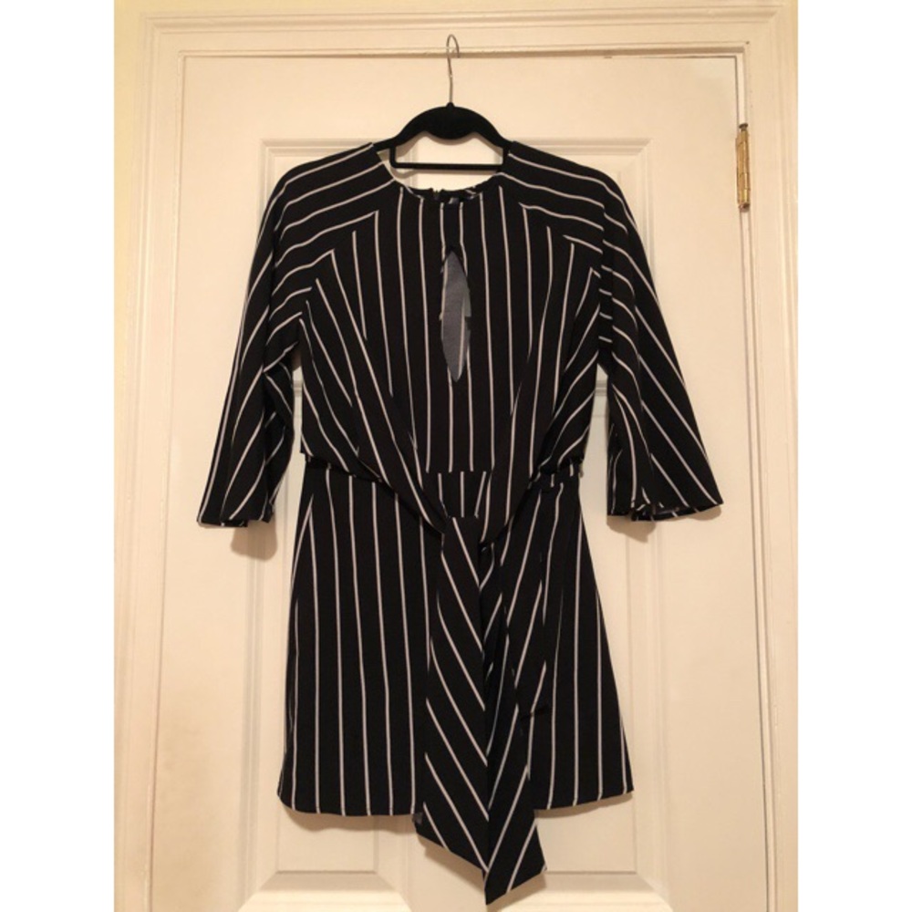 Black & White stripped romper NEVER WORN!